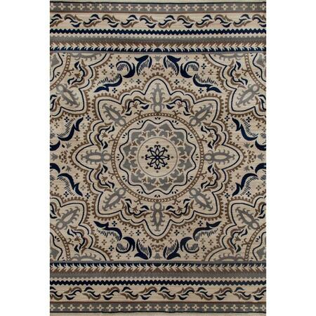 ART CARPET 4 X 6 Ft. Milan Collection Fanciful Woven Area Rug, Beige 24231